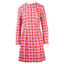 Marni-Marni Kleid mit geometrischem Print-Pink