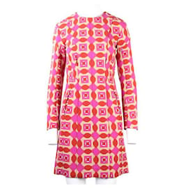 Marni-Marni Kleid mit geometrischem Print-Pink