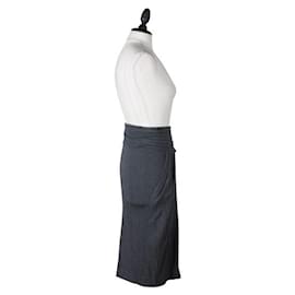 Donna Karan-DONNA KARAN Grey Pleated Skirt-Grey