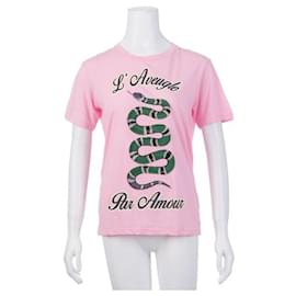 Gucci-Camiseta rosa con serpiente King de GUCCI-Otro