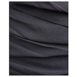Autre Marque-CONTEMPORARY DESIGNER Robe noire à corsage drapé-Noir