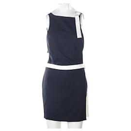 Autre Marque-Dion Lee Blue and White Wraped Dress-Blue
