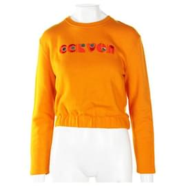 Autre Marque-CONTEMPORAIN DESIGNER Sweat-shirt orange avec logo brodé-Orange