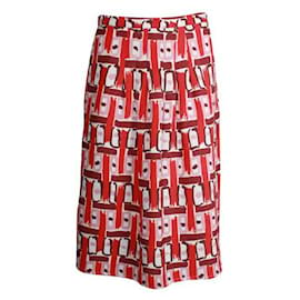 Autre Marque-CONTEMPORARY DESIGNER Multicoloured Midi Skirt with Front Pleats-Multiple colors