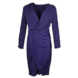 Autre Marque-CONTEMPORARY DESIGNER Robe mi-longue violette à col en V profond-Violet