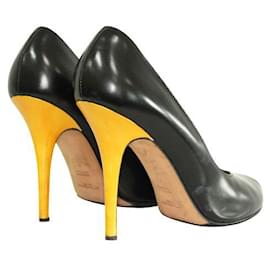 Yves Saint Laurent-YVES SAINT LAURENT Zapatos de tacón peep toe Tribute negros-Negro