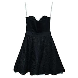 Autre Marque-CONTEMPORARY DESIGNER Strapless Lace Cocktail Dress-Black