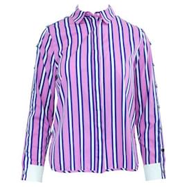 Maje-MAJE Camisa Estampada Rosa con Botones en mangas-Rosa