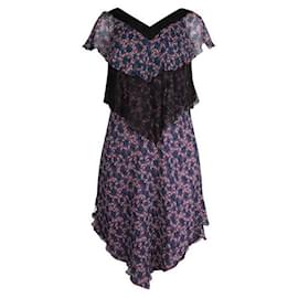 Anna Sui-Mehrfarbiges Kleid mit Spitzenbesatz von Anna Sui-Mehrfarben