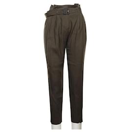 Burberry-BURBERRY Linen Trousers-Green