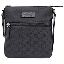 Gucci-Gucci  GG Canvas Messenger Bag (449183)-Black