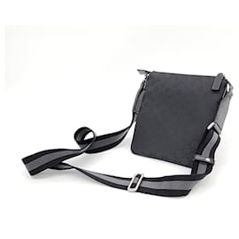 Gucci-Gucci  GG Canvas Messenger Bag (449183)-Black