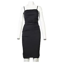 Donna Karan-Donna Karan vestido de nailon negro-Negro