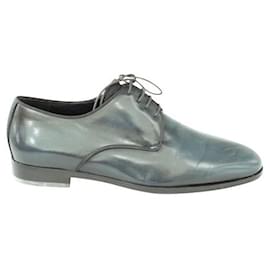 Salvatore Ferragamo-SALVATORE FERRAGAMO Chaussures Oxford à lacets à bout uni-Bleu