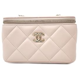 Chanel-Chanel  Lambskin Vanity Small Crossbody Bag-Pink