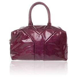 Yves Saint Laurent-Yves Saint Laurent Patent Leather Y Bag-Purple