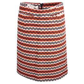 Marni-Marni Orange, Black and White Jacquard Knee Length Pencil Skirt-Multiple colors