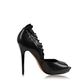 Alexander Mcqueen-ALEXANDER MCQUEEN Zapatos de tacón Orsay negros-Negro
