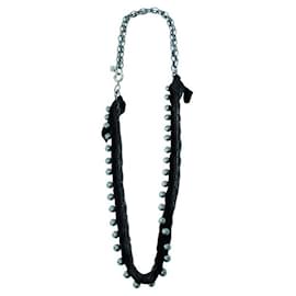 Lanvin-LANVIN Long Pearl Necklace-Black
