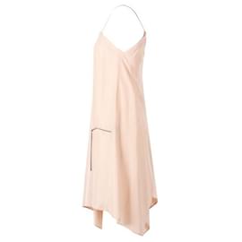 Autre Marque-SHARON WAUCHOB Light Pink Dress with Pearls on the Waist-Pink