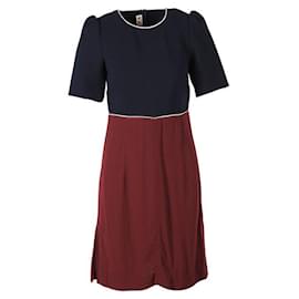 Marni-MARNI Blue and Burgundy Shift Dress-Multiple colors