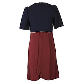 Marni-MARNI Blue and Burgundy Shift Dress-Multiple colors