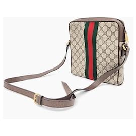 Gucci-Gucci  Ophidia GG Small Messenger Bag (547926)-Beige