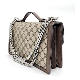 Gucci-Gucci „Dionysus GG“ Tasche mit Henkel (621512)-Braun,Beige