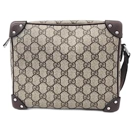 Gucci-Gucci  GG Supreme Crossbody Bag (626363)-Brown,Beige