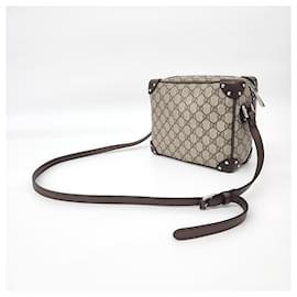 Gucci-Gucci  GG Supreme Crossbody Bag (626363)-Brown,Beige