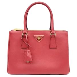 Prada-Prada  Saffiano Lux Tote/Shoulder Bag-Red