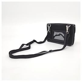 Prada-Bolso bandolera con soporte para teléfono de tela Prada-Negro