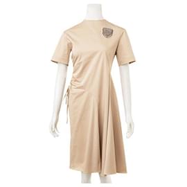 Dior-Vestido recto midi Dior-Beige