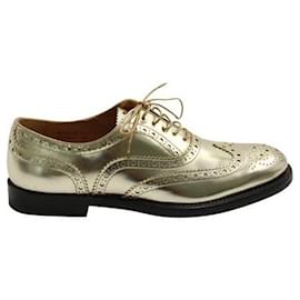 Church's-Church'S Golden Oxford Lace Shoes-Golden