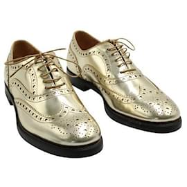 Church's-Sapatos de renda Oxford dourados da Igreja-Dourado