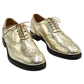 Church's-Church'S Golden Oxford Lace Shoes-Golden