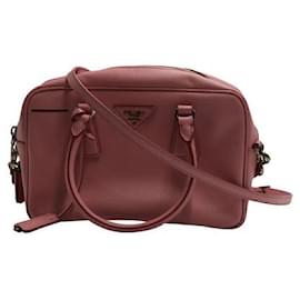 Prada-Prada Light Pink Saffiano Lux Petalo 1 handbag/ Crossbody Bag-Pink