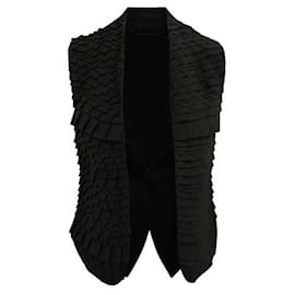 Autre Marque-Contemporary Designer Black Layered Vest-Black