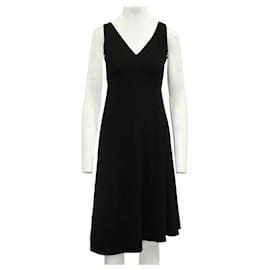 Autre Marque-Contemporary Designer Classic Mini Black Dress-Black