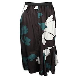Marni-Marni Black Print Midi Skirt with Pockets-Black