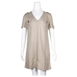 Tory Burch-Vestido de lino beige de Tory Burch-Beige