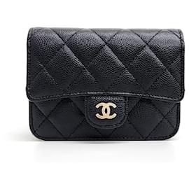 Chanel-Mini bolso bandolera Chanel Caviar-Negro