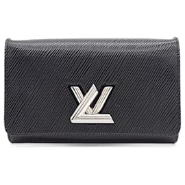 Louis Vuitton-Louis Vuitton Bolsa Crossbody com Corrente Torcida-Preto