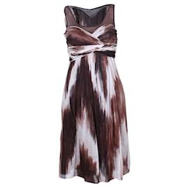 Burberry-Vestido sem mangas Burberry Brown Flare-Marrom