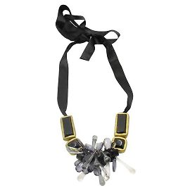 Marni Black, Grey & Gold Resin Necklace / belt Black