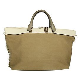 Chloé Bolsa Baylee Bege e Cáqui Chloe Caqui