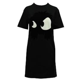Autre Marque-Mcq By Alexander Mcqueen Black "Monster" Print T-Shirt Black Dress-Black