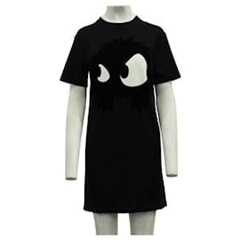 Autre Marque-Mcq By Alexander Mcqueen Schwarzes T-Shirt mit „Monster“-Print Schwarzes Kleid-Schwarz