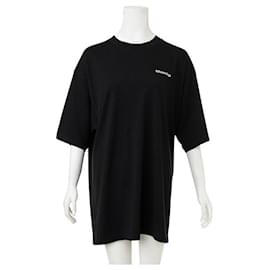Balenciaga-Übergroßes T-Shirt mit Balenciaga-Logo-Schwarz