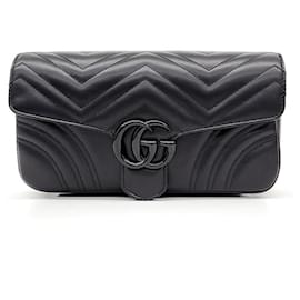 Gucci-Gucci  Marmont Shoulder Bag (734814)-Black